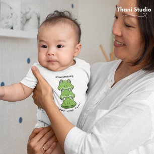 Leap Year Forever Young 3 Frogs Feb 29 Celebration Baby Bodysuit