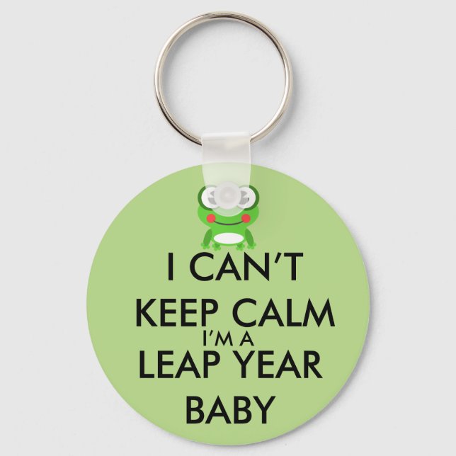 Leap Year/ Leap Day Baby Keychain (Front)