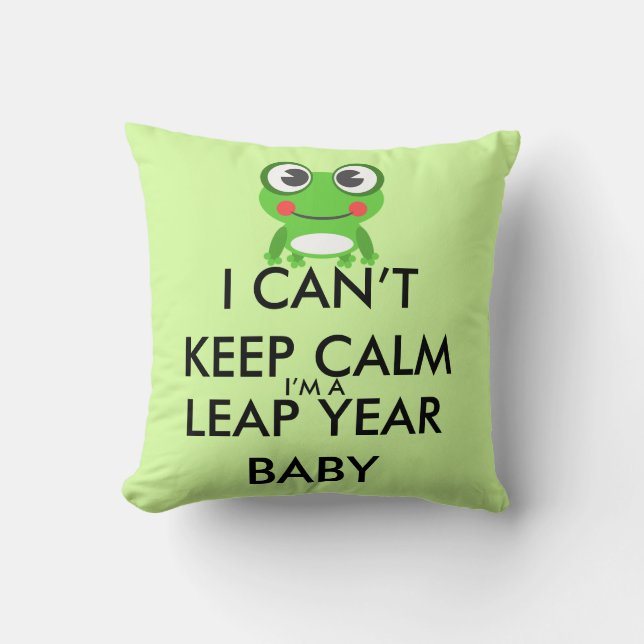 Leap Year/ Leap Day Baby Pillow (Front)