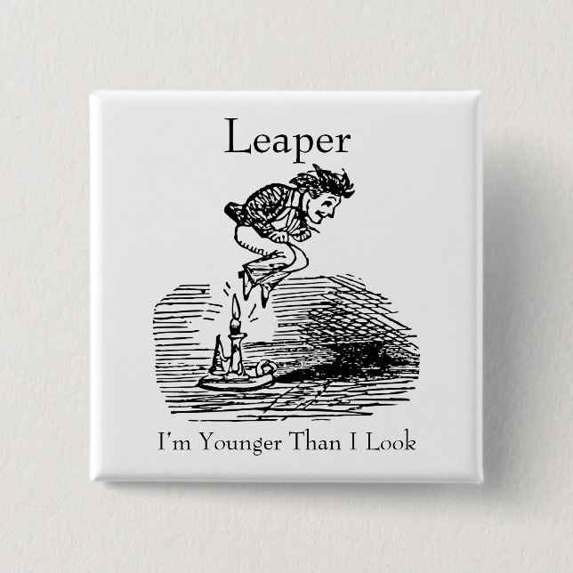 Leap Year Leaper Birthday 15 Cm Square Badge (Front)