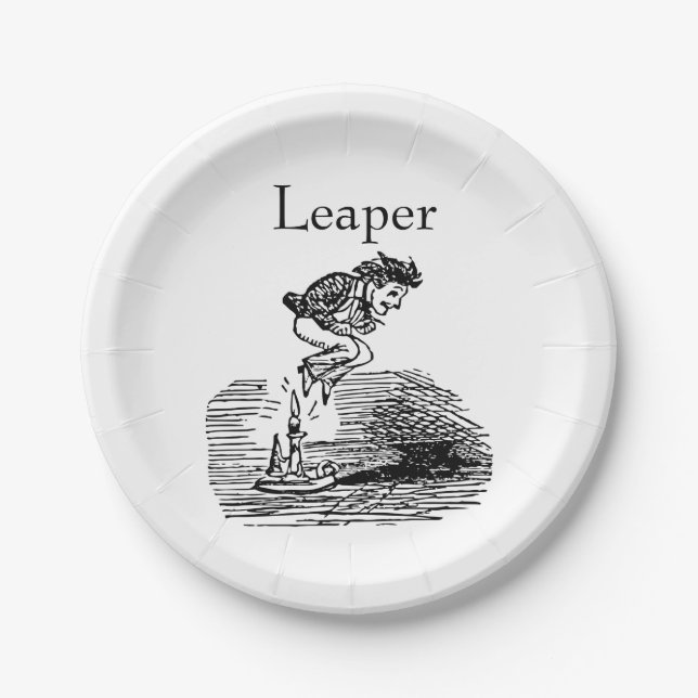 Leap Year Leaper Birthday Paper Plate (Front)