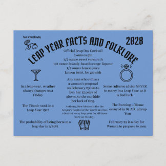 Leap Year Postcard Postcrossing card