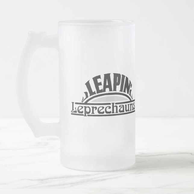 Leapin Leprechauns & Dancing Shoes Glass Stein (Left)
