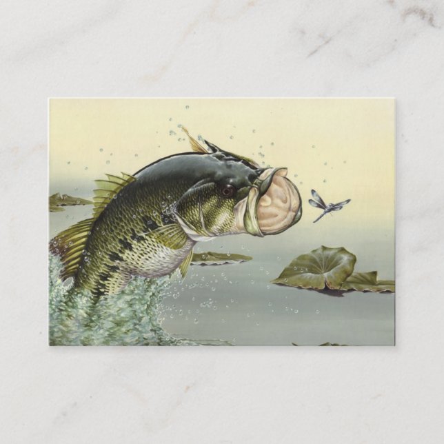 LEAPING BASS Business Card Template (Front)