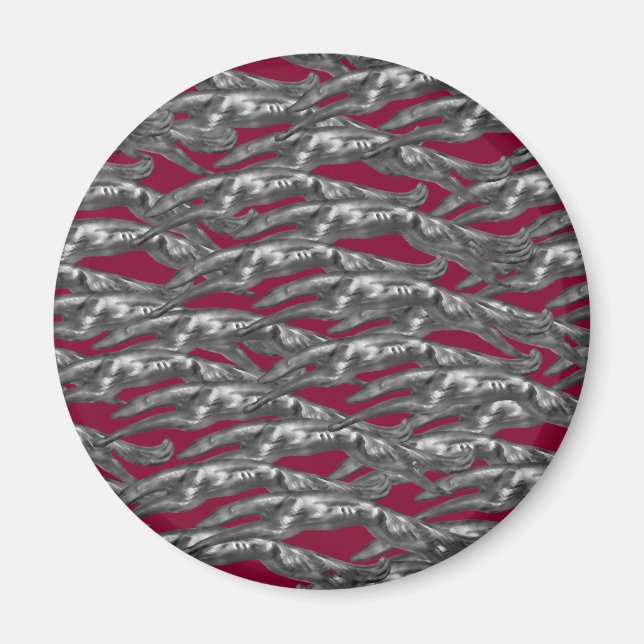 Leaping Borzoi Magnet (Front)
