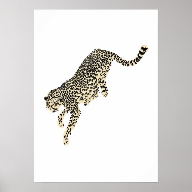 Leaping Cheetah Poster (Front)