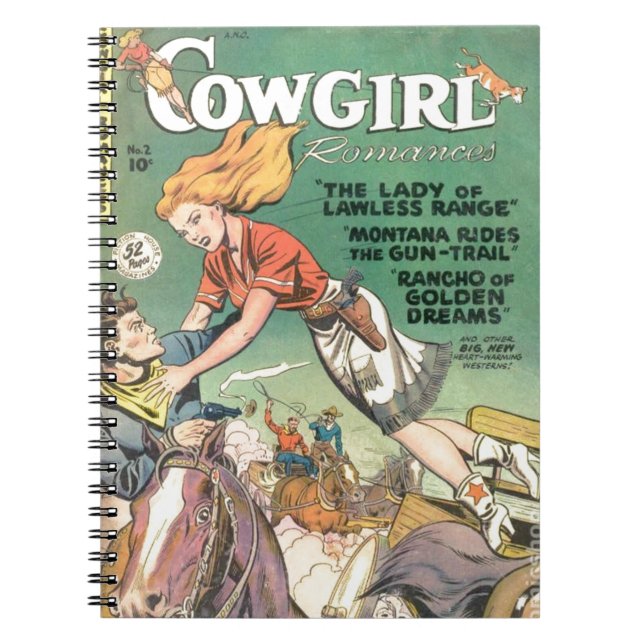 Leaping Cowgirl Notebook (Front)