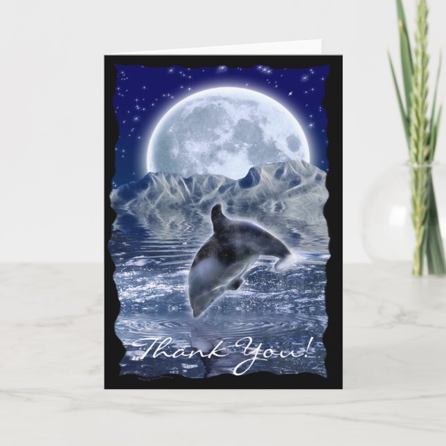 LEAPING DOLPHIN Fantasy Thank You Card Series (Front)