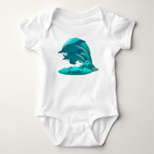 Leaping Dolphins Baby Bodysuit