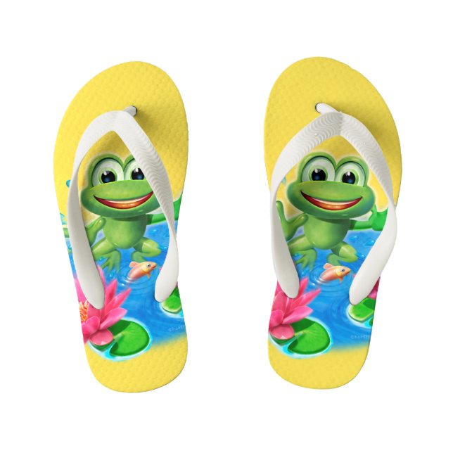 Leaping Frog colorful holiday kids Flip Flop (Footbed)