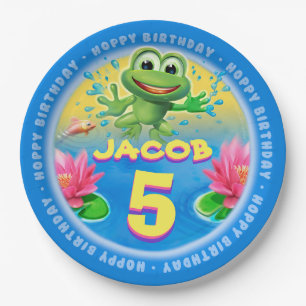 Leaping Frog customise paper party plate 9 inch