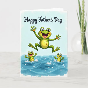 Leaping Froggy Fathers Day Card