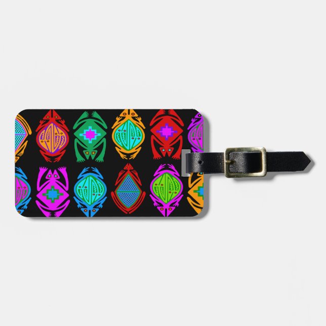 Leaping Frogs Luggage Tag (Front Horizontal)