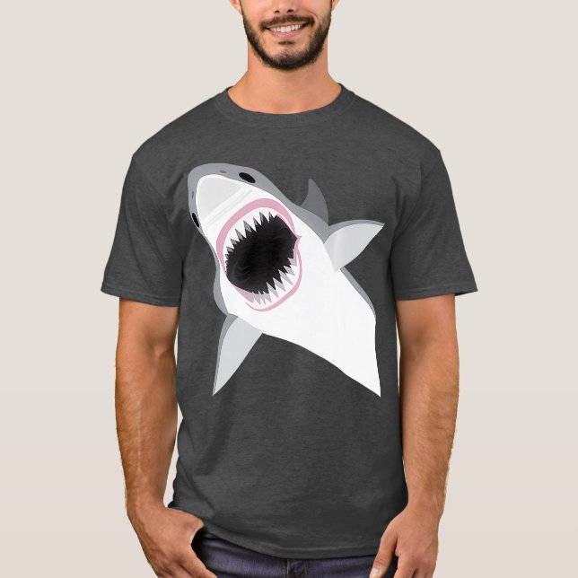 Leaping Great White Shark Premium T-Shirt (Front)