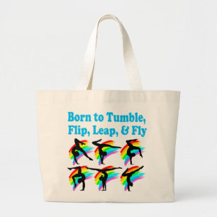 LEAPING GYMNAST LARGE TOTE BAG