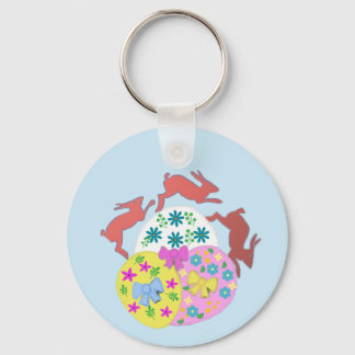 Leaping Hares  Key Ring
