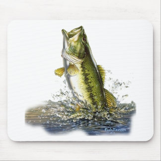 Leaping largemouth bass mouse mat
