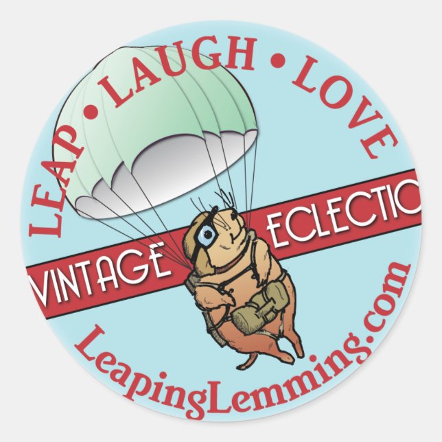 Leaping Lemming Sticker (Front)