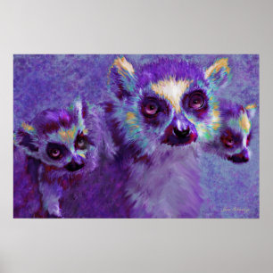 leaping lemurs poster