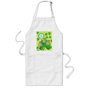 Leaping Leprachauns! St Pattys Day Long Apron