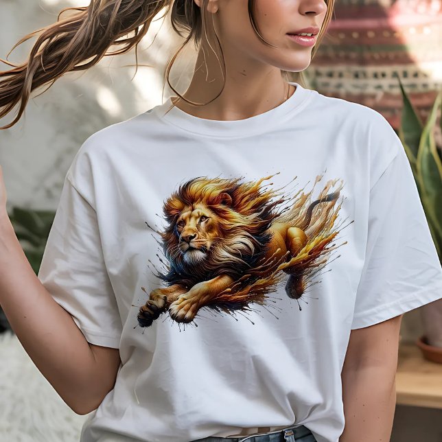 Leaping Lion Big Cat T-Shirt (Creator Uploaded)