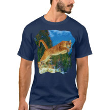 Leaping Mountain Lion T-shirt (Cougar)