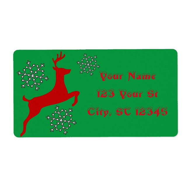 Leaping Red Deer Snowflakes Thunder_Cove (Front)