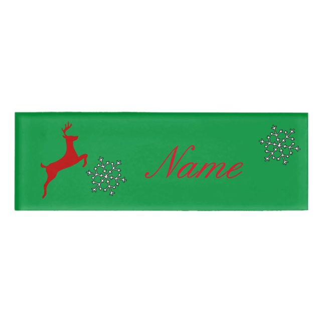 Leaping Red Deer Thunder_Cove  Name Tag (Front)