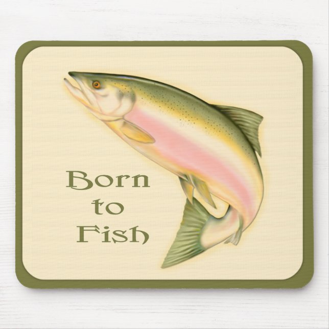Leaping Salmon Mouse Mat (Front)