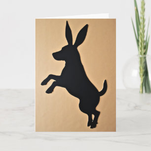 Leaping Silhouette Animal Card
