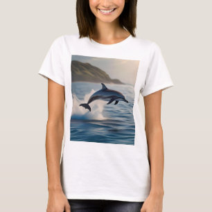 Leaping Solo Dolphin In The Ocean, T-Shirt