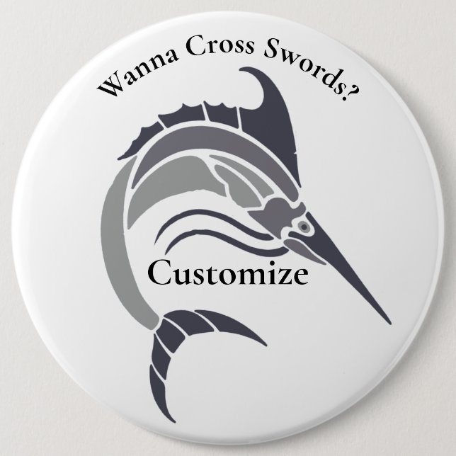 Leaping Swordfish Thunder_Cove 6 Cm Round Badge (Front)