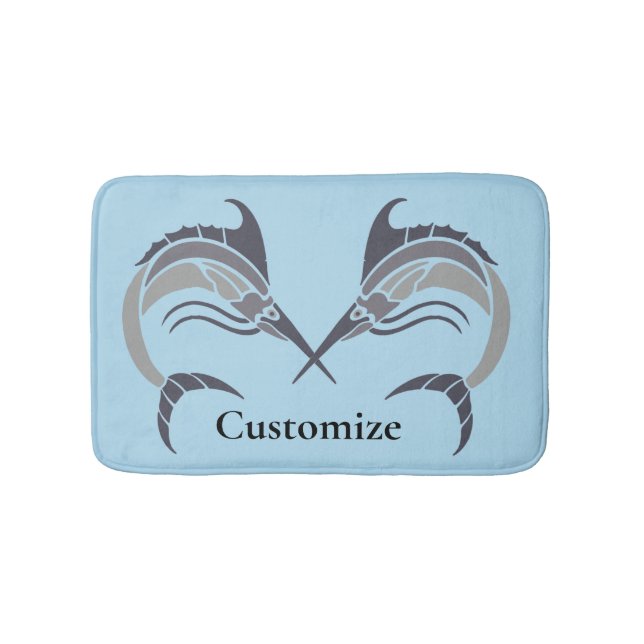 Leaping Swordfish Thunder_Cove Bath Mat (Front)