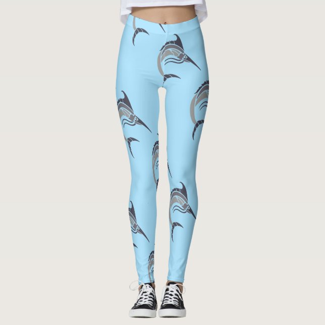 Leaping Swordfish Thunder_Cove Leggings (Front)