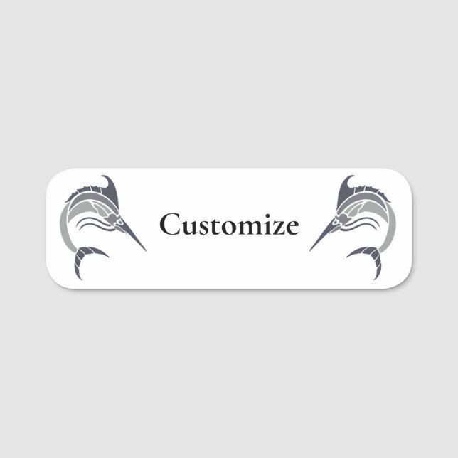 Leaping Swordfish Thunder_Cove Name Tag (Front)