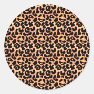 Leapord Print, Animal Print Classic Round Sticker