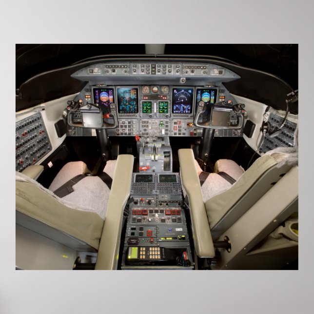 Lear Jet Cockpit Poster (Front)