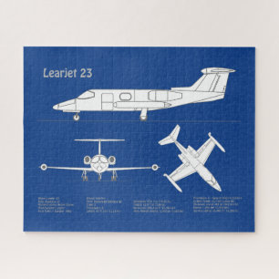 Learjet 23 - Airplane Blueprint Drawing Plans ABD Jigsaw Puzzle