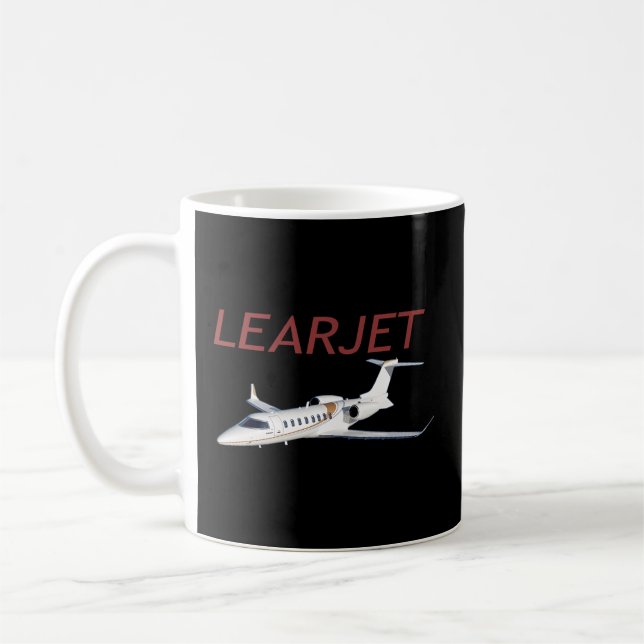 Learjet Aeroplane Flying Pilot Coffee Mug (Left)