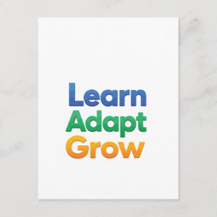 Learn Adapt Grow Enclosure Card