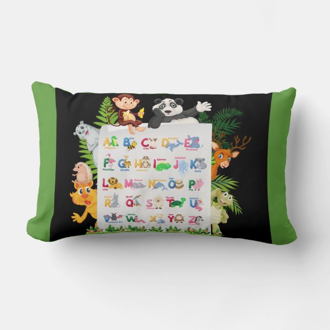 Learn Alphabet & Animals Education Lumbar Cushion (Front)