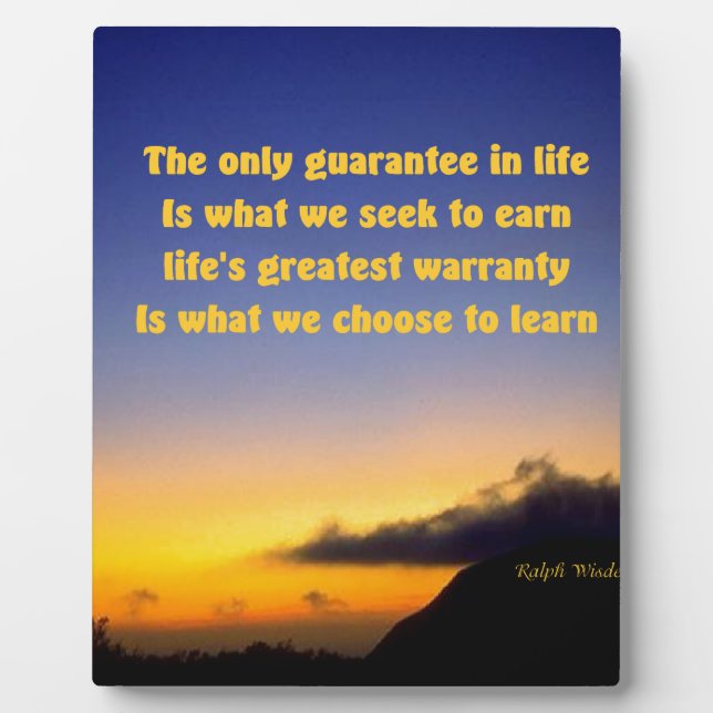 learn and earn plaque (Front)