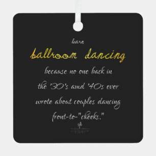 Learn Ballroom Dancing Golden Brass Metal Tree Decoration