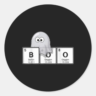 Learn Chemistry With Ghosts Teacher Boo Halloween Classic Round Sticker