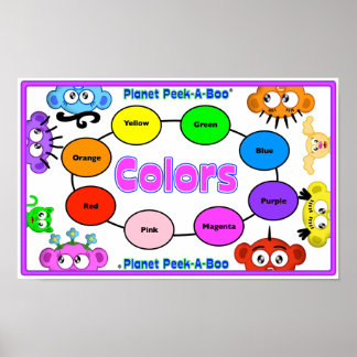 LEARN COLORS WITH PLANET PEEK-A-BOO POSTER