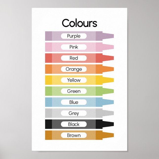 Learn Colours  Poster (Front)