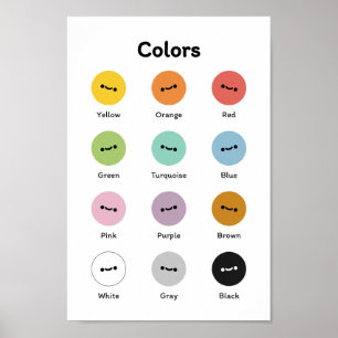 Learn Colours Poster