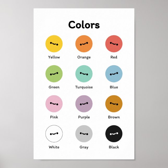Learn Colours  Poster (Front)