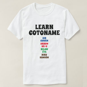 Learn Cotonam- Air, Bed, Below, Bird T-Shirt