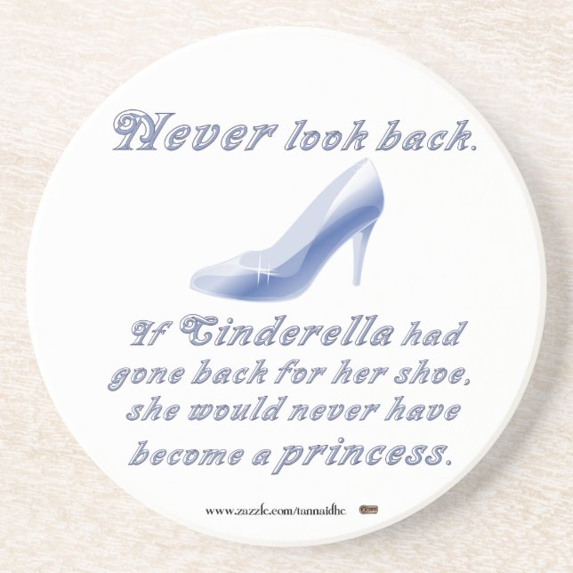 Learn from Cinderella's Shoe Coaster (Front)